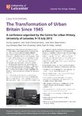 Planum Events 01.2013 </br> The Transformation of Urban Britain Since 1945